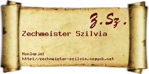 Zechmeister Szilvia névjegykártya