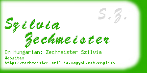 szilvia zechmeister business card